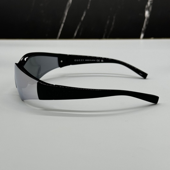 NEW GG1651S 004 GUCCI BLACK SILVER GEOMETRIC UNISEX GUCCI SUNGLASSES - Picture 6 of 12